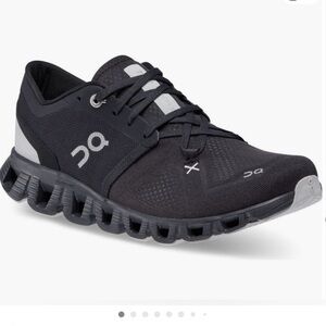 GUC On Cloud Cloud X3 Low Top Lace Up Trainer Sneakers, Black/Silver, W10